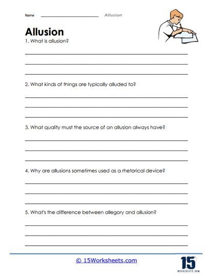 Typical Allusions Worksheet