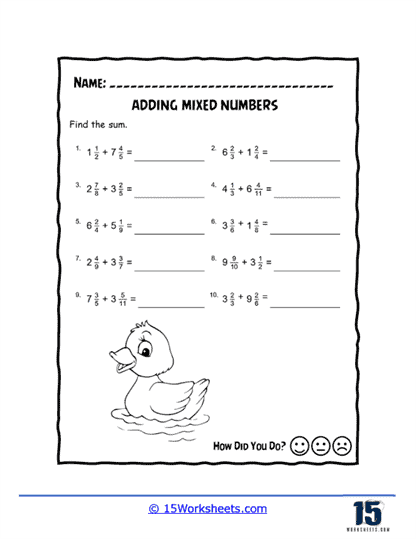 Mixed Number Addition