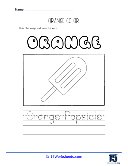 Color Popsicle Worksheet