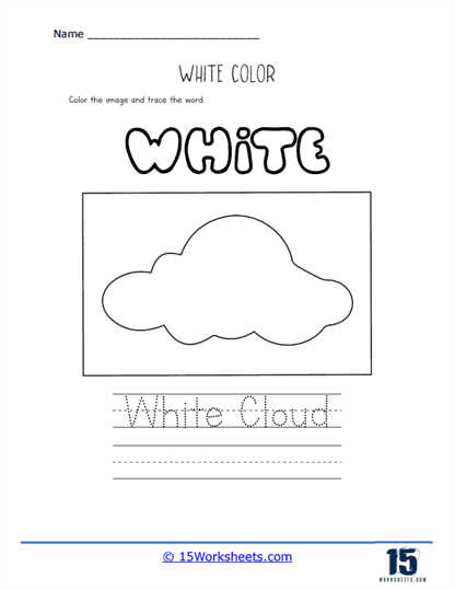 White Cloud Worksheet