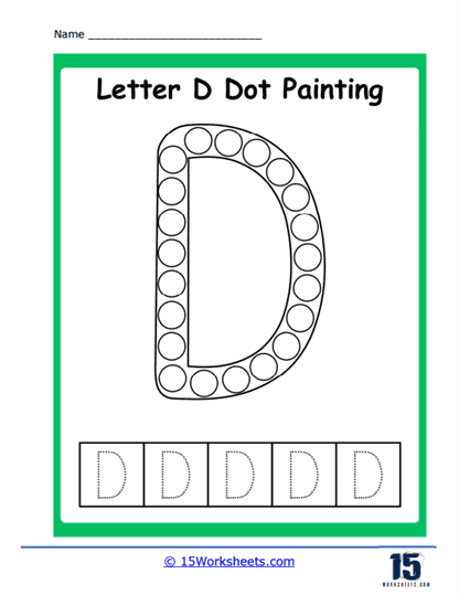 D Dot Painting Worksheet