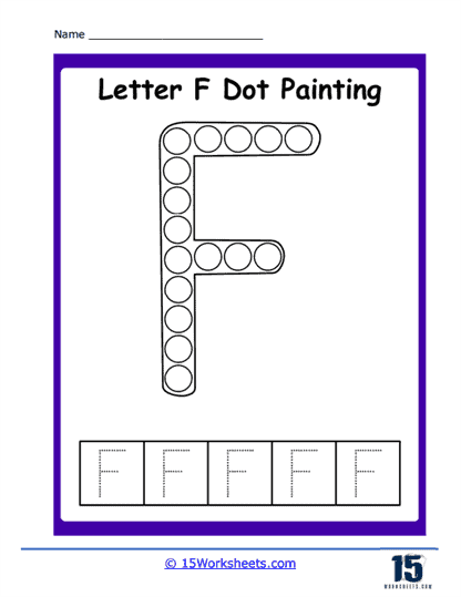 F Dot Painting Worksheet