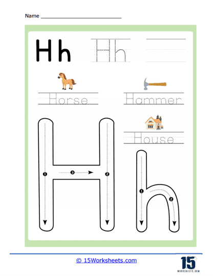 Horse, Hammer, and House Worksheet