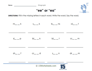 Diagraphs Worksheets - 15 Worksheets.com