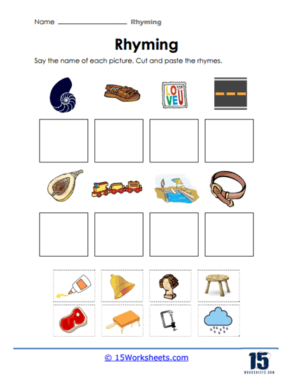 Clip and Rhyme Worksheet