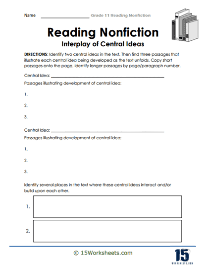 Grade 11 Reading Nonfiction Comprehension Worksheets