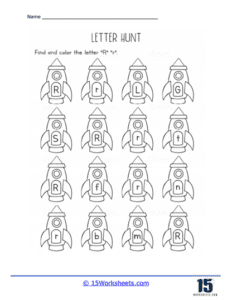 Letter Hunt Worksheets - 15 Worksheets.com