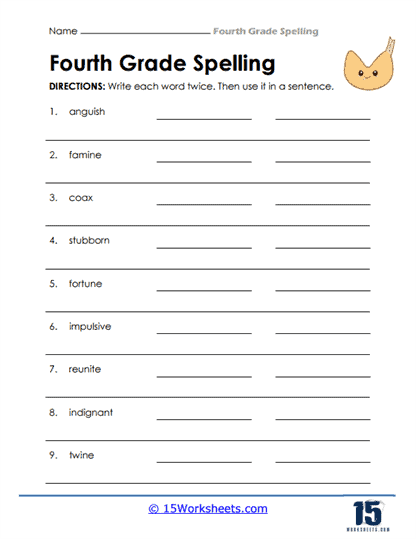 Rewrite and Use in a Sentence Worksheet