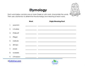 etymology of word homework