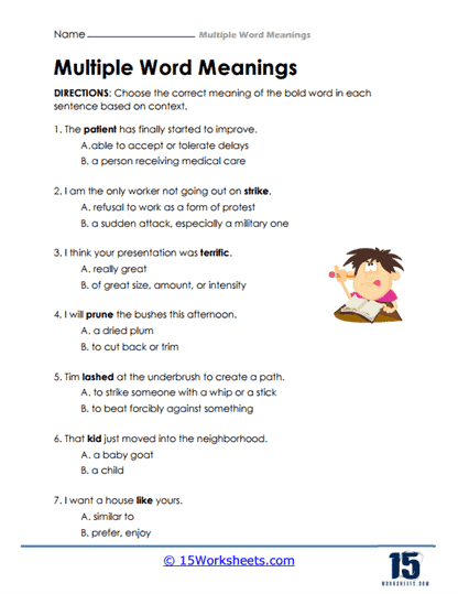 Multiple Word Meanings #10