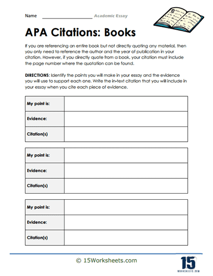 APA Citations: Books