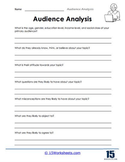 Audience Analysis #11 Worksheet  15 Worksheets.com