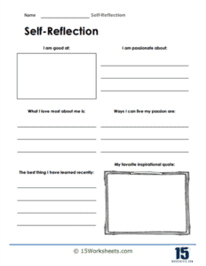 Self Reflection Worksheets - 15 Worksheets.com