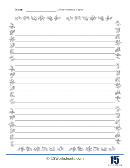 Lined Writing Paper #11