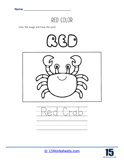 Happy Crab Worksheet