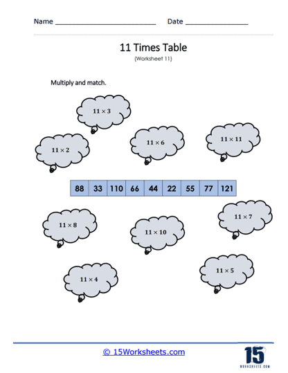 Match the Clouds Worksheet