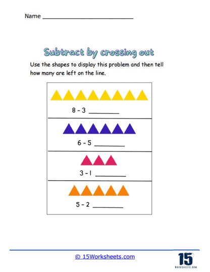 Subtract Triangles Worksheet