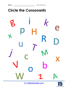 Consonants Worksheets - 15 Worksheets.com