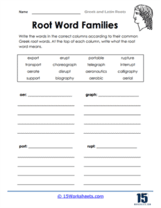 Greek and Latin Roots Worksheets - 15 Worksheets.com