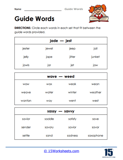 Guide Words #11