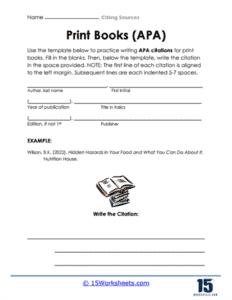 Citing Sources Worksheets - 15 Worksheets.com