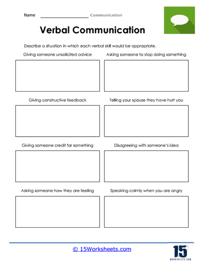 Verbal Communication Situations