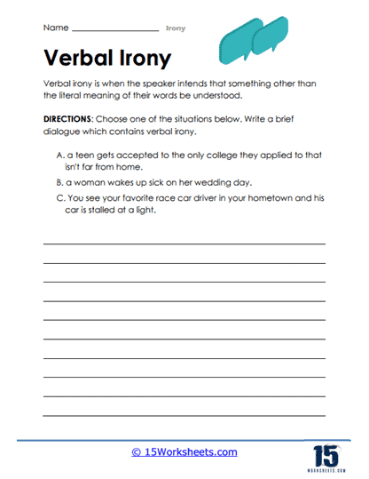 Irony Of It All Worksheet