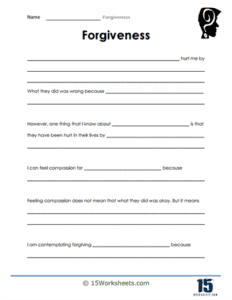 Forgiveness Worksheets - 15 Worksheets.com