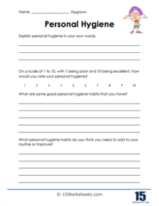 Personal Hygiene Worksheets - 15 Worksheets.com