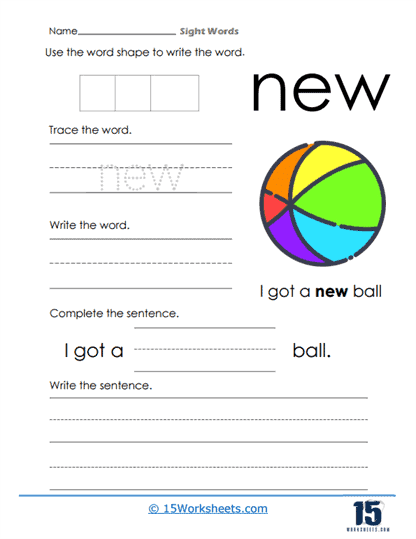 New Ball Worksheet