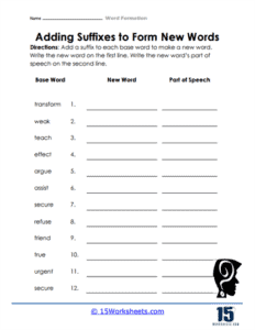 Word Formation Worksheets - 15 Worksheets.com