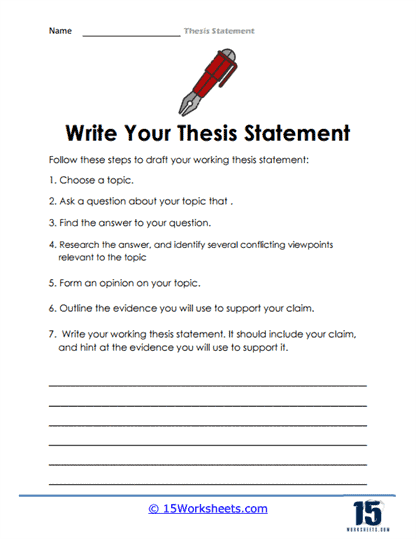 quiz on thesis statement