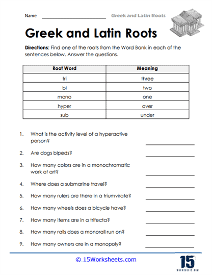 Greek and Latin Roots #12