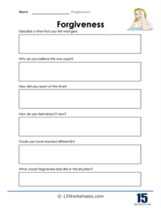 Forgiveness Worksheets - 15 Worksheets.com