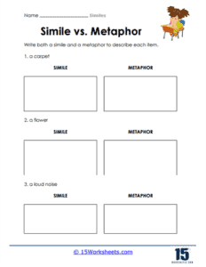 Similes Worksheets - 15 Worksheets.com