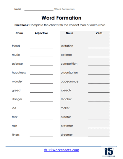 Word Formation #13