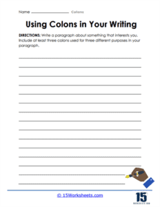 Colons Worksheets - 15 Worksheets.com