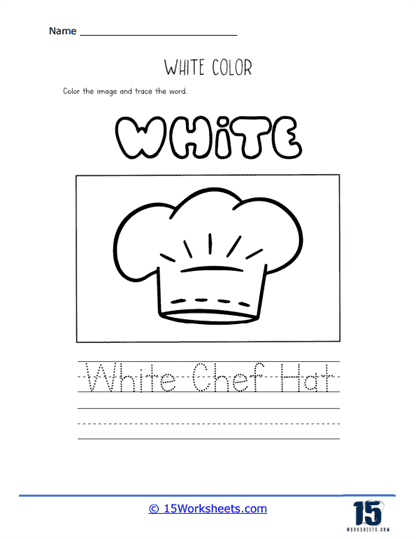 Chef Hat Worksheet