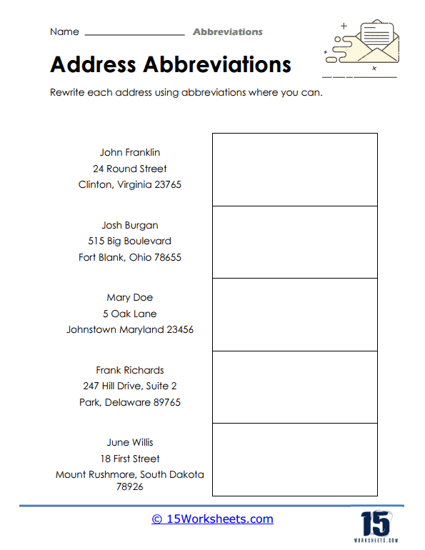 Address Abbreviations