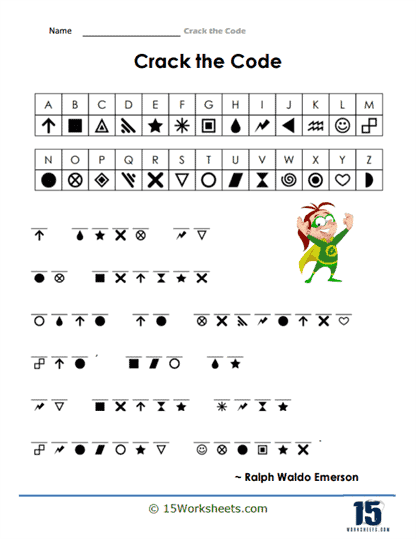 Unique Symbol Decoding Worksheet