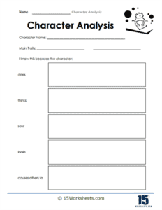 Character Analysis Worksheets - 15 Worksheets.com