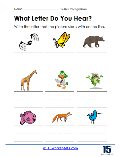 Picture Starters Worksheet