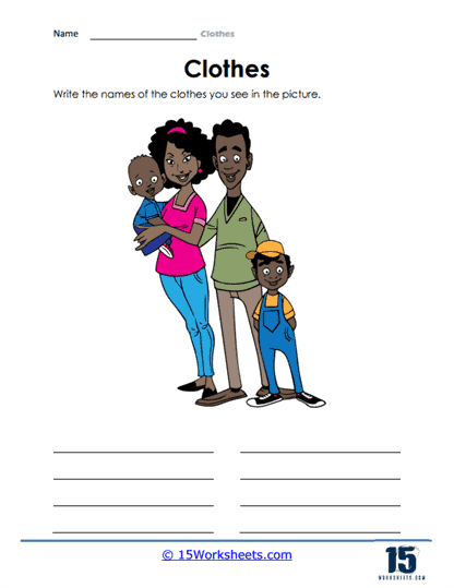 Clothing Worksheets - 15 Worksheets.com