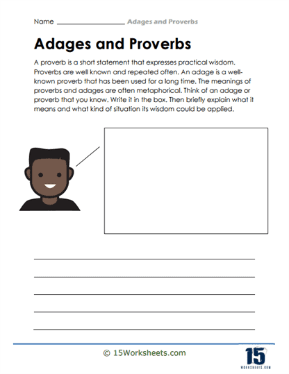 Adage Thoughts Worksheet