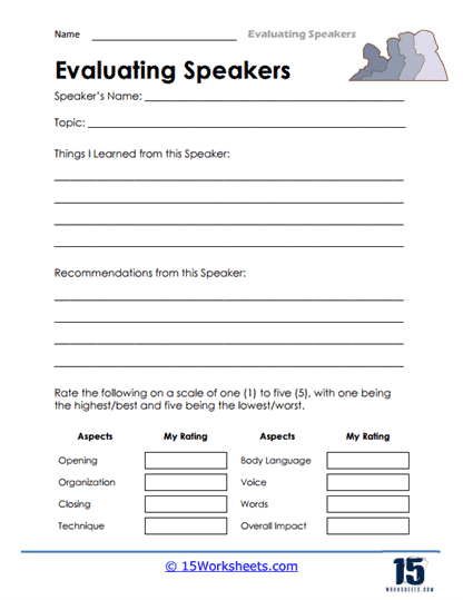 Evaluating Speakers #14