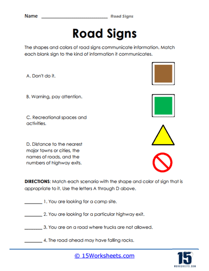 Safety Signs Worksheets - 15 Worksheets.com