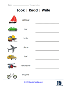 Transportation Worksheets - 15 Worksheets.com