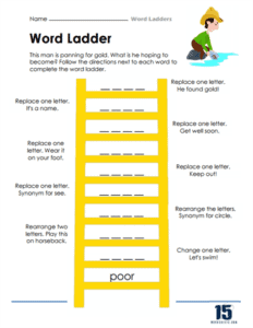 Word Ladders Worksheets 15 Worksheets com Word Ladders Worksheets 15 Worksheets com