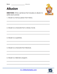 Allusion Worksheets - 15 Worksheets.com