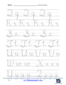 Cursive Letters Worksheets - 15 Worksheets.com